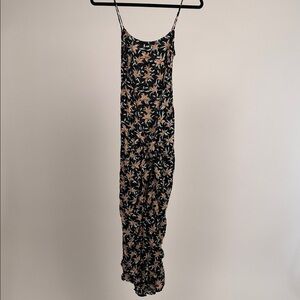 Acacia Swimwear Black Floral WRAP DRESS